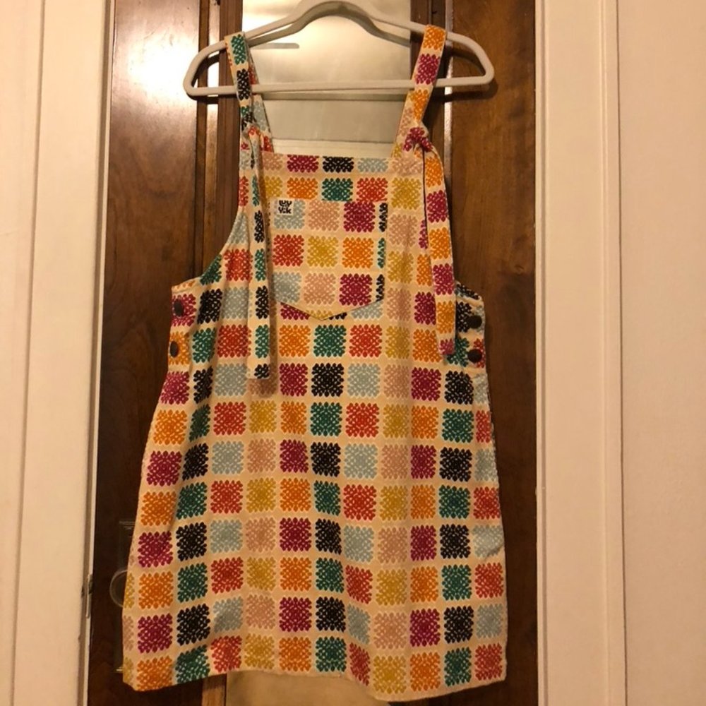 Lucy & Yak Corduroy Dress Multi-color Pattern 10 Dress